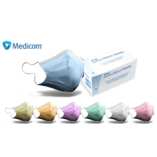 Маска медична неткана з петлями для вух SAFE+MASK® Economy ТМ Medicom (чорна)