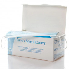 Маска медична неткана з петлями для вух SAFE+MASK® Economy ТМ Medicom колір блакитний