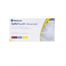 Рукавички оглядові нітрилові Medicom SafeTouch® Advanced™ Yellow (Жовті) р. S текстуровані без пудри нестерильні