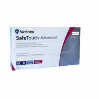 Рукавичка медична нітрилова Medicom SafeTouch® Advanced™ Magenta (маджента) р. М нестерильна не припудрена 