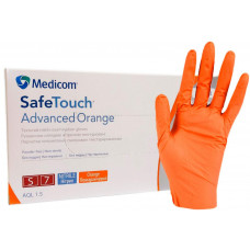 Рукавички оглядові нітрилові нестерильні текстуровані SafeTouch ® Advanced ™ Orange (поаранчева) р. S (5.0 г)