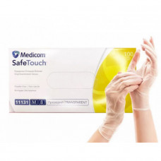 Рукавички вінілові без пудри MEDICOM Saf...