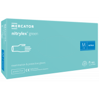 Рукавички нітрилові Mercator Medical Nitrylex GREEN р. ХS медичні нестерильні не припудрені (50пар/упаковка) 