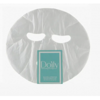 Маска-серветка косметологічна для обличчя Doily® (50 шт/пач) зі спанлейсу Текстура: гладка (уп.)