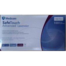 Рукавичка медична нітрилова нестерильна не припудрена SafeTouch® Advanced™ Lavender (фіолетові) р.М (3.5 г)