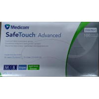 Рукавички нітрилові Medicom SafeTouch ® Advanced™ GREEN (зелені) р. М оглядові нестерильні текстуровані 