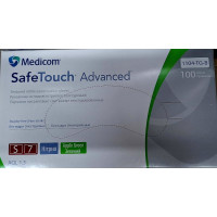Рукавички нітрилові Medicom SafeTouch ® Advanced™ GREEN (зелені) р. S оглядові нестерильні текстуровані 