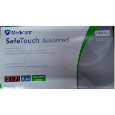 Рукавички нітрилові Medicom SafeTouch ® Advanced™ GREEN (зелені) р. S оглядові нестерильні текстуровані 